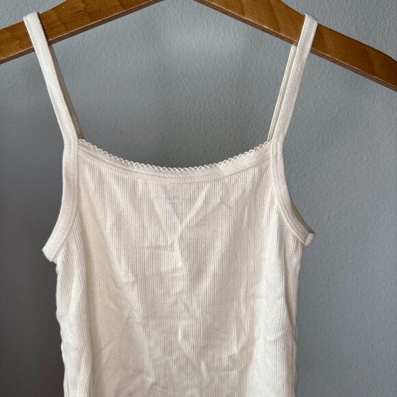 Brandy Melville Ribbed Bow Tank Top • Dainty • EU Made • 100% Cotton • Ivory - Picture 6 of 9